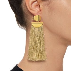 Lizzie Fortunato Crater Earrings in Gold Metallic